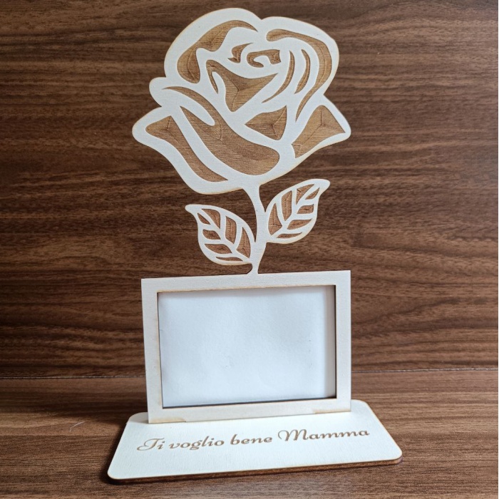Portafoto con cornice a forma di Rosa